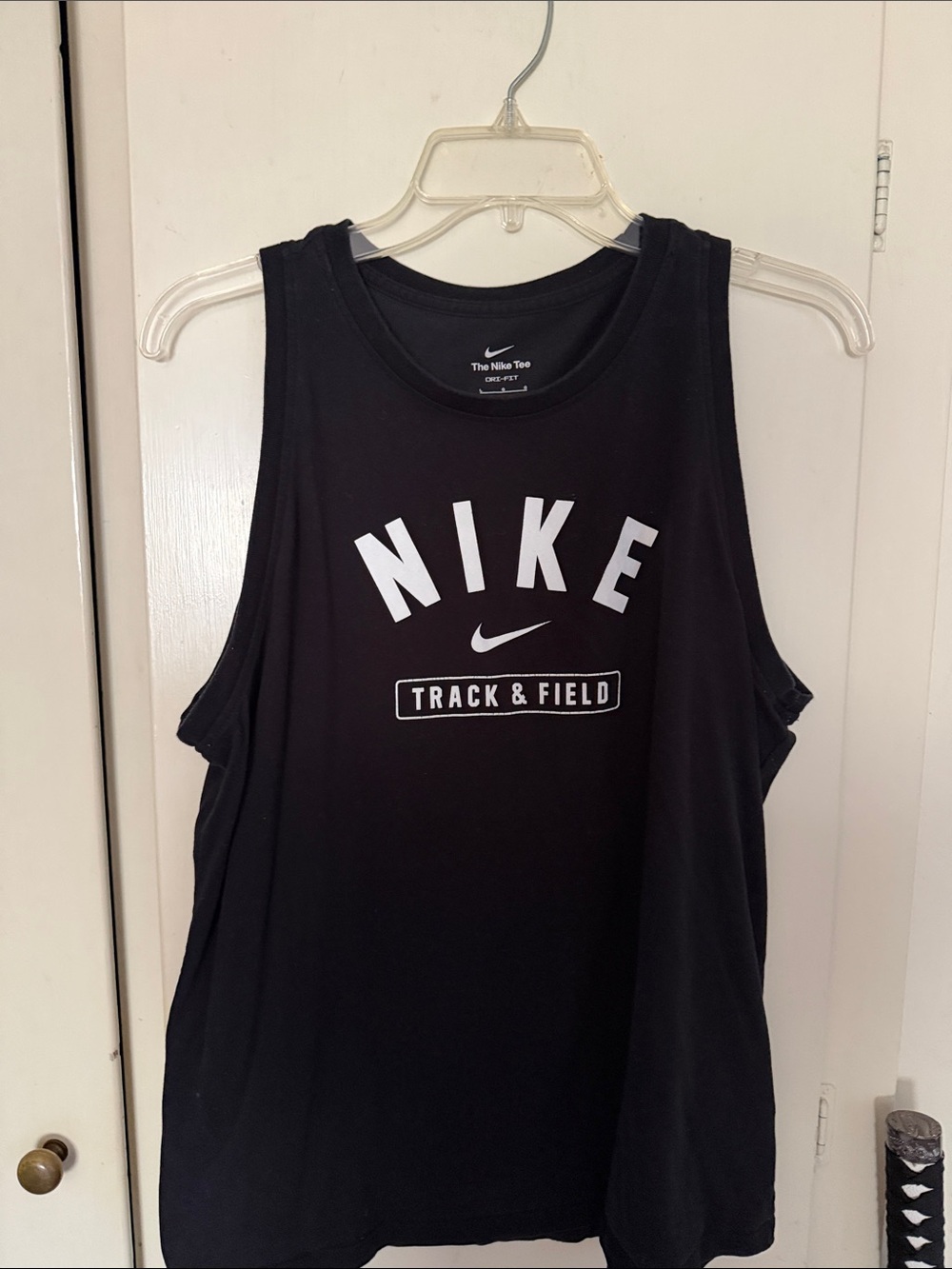 Nike Black & White Track Graphic Muscle Tank